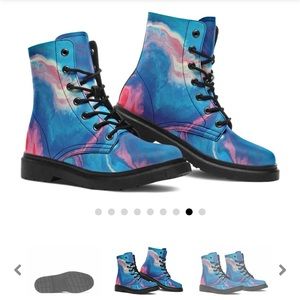 🚫SOLD🚫Yes We Vibe Tye Die Pink and Blue Lace-up Boots